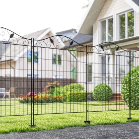 Garden Fence (Option: Black-1205x930x70 mm)