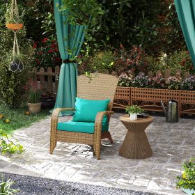 Patio Adirondack Chair with Soft Cushions (Option: Sky Blue-760x580x220 mm)