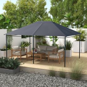 10' x 13' Gazebo Canopy Replacement Roof for 84C-116 (Option: Dark Gray-410x330x90 mm)