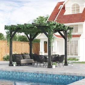 12' x 10' Patio Pergola (Option: Black-2380x370x325 mm)