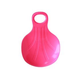 1pc Snow Ski Board For Kids Adult; Winter Thicken Sled Ski Board Sand Slider Snow Luge (Color: rose red)