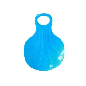 1pc Snow Ski Board For Kids Adult; Winter Thicken Sled Ski Board Sand Slider Snow Luge (Color: sky blue)