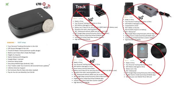 GPS Tracking Device for Camping Backpacking Real Time Surveillance (sku: g71478ggpscatm1s)