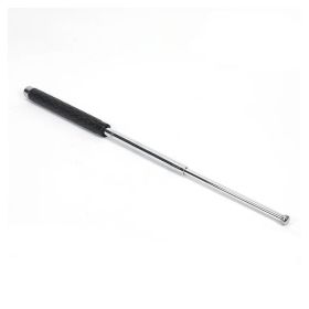 Adjustable Portable Walking Stick for Outdoor Travel Hiking (Color: Black & Silver, Type: Walking Stick)
