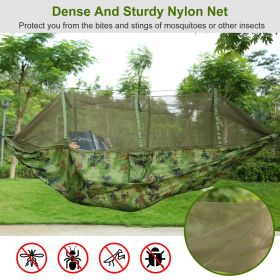 Camping Hammock, Portable Double Hammock with Net (Color: Camouflage)