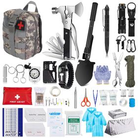 125Pcs Survival Kits Professional Emergency Survival Gear Tactical First Aid Kit Supplies for Outdoor Adventure Camping Hiking Hunting (Type: 1Pack)