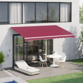 10' x 8' Retractable Awning (Option: Red-1685x220x180 mm)