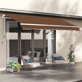 10' x 8' Retractable Awning (Option: Coffee-1685x220x180 mm)